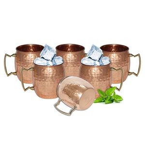Collection de mugs à boissons en cuivre martelé, tasses à boissons Misty Woodland, mugs à cocktails réutilisables, qualité supérieure, durables - Product Image 3