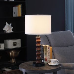 Lampe de table moderne en bois de style littoral de 27,5 pouces - Product Image 3