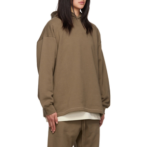 Sweat à capuche oversize pour femme, cousu à la machine, avec logo frontal, en molleton polyester/coton écologique, pour l'hiver - Product Image 6