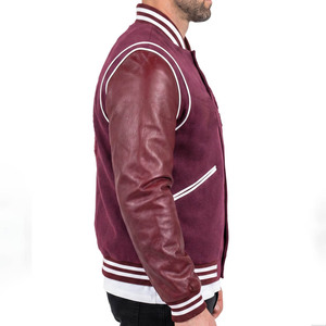 Chaqueta Varsity Americana Casual de la Mejor Calidad para Hombre 2025, con Bordado de Letras Cortas, Estilo Invernal, Tejido Grueso y Ecológico - Product Image 6