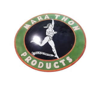 Letreros de Porcelana Esmaltada Curvos de Diseño Personalizado Único, Grandes, Estilo Harley, para Maratones, Artesanías Metálicas - Product Image 1