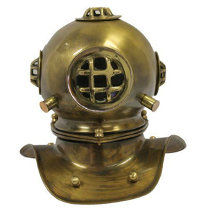 Casco de Buceo Náutico Antiguo de Primera Calidad, Casco de Buceo de Latón y Cobre Pesado, Estilo Marino de la Marina de los Estados Unidos, Marca V, Decorativo - Product Image 3