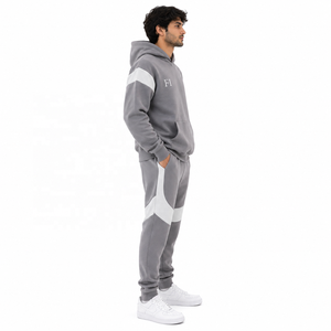 Sudadera con capucha de forro polar extragrande de color liso personalizada, conjunto deportivo transpirable de algodón 100% para correr, proveedor OEM B2B - Product Image 2