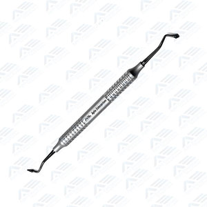 Instrumento de rellenado dental de composite posterior, doble punta con mango hueco, recubierto de titanio, negro - Product Image 2