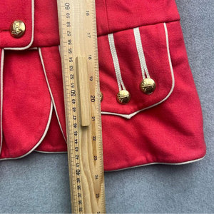 Custom Red Uniform Highland Doublet Jacket with <b>Yellow</b> Facings Handmade Ceremonial Piper Jackets - Product Image 5