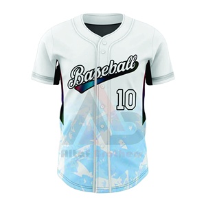 Maillot de baseball pour adulte à manches courtes, nouvelle arrivée, design personnalisé tendance sur le devant, séchage rapide, respirant, grande taille, antibactérien - Product Image 3