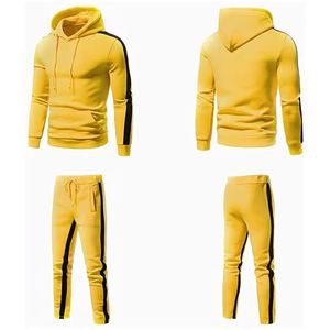 Fabricants OEM de survêtements pour hommes, couleur unie, vêtements décontractés, survêtement de sport pour hommes, ensemble de survêtement de haute qualité - Product Image 3