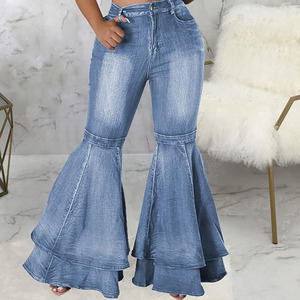 Nuevos Jeans de Mezclilla Casuales Vintage para Mujer, Corte Holgado y Acampanado, con Bolsillos, Transpirables, Servicio OEM 2026 - Product Image 3