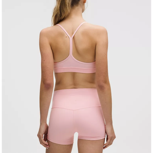 Ensemble de yoga 2 pièces personnalisé avec logo, patchwork, léger, écologique, réversible, respirant, taille basse, short de yoga froncé pour lifter les fesses - Product Image 2