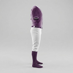Maillot de baseball personnalisé OEM, uniforme d'équipe entièrement boutonné, maille respirante, nom, numéro et logo brodés, uniformes de baseball professionnels - Product Image 4