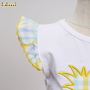 Vente en gros OEM ODM Boutique décontractée Ensemble de vêtements pour filles avec Applique-BB1110 d'ananas - Product Image 2