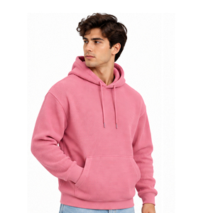 Sudadera con Capucha de Punto Waffle para Hombre, Informal, de Manga Larga, Térmica, para Deportes de Invierno, Ropa Urbana, Sudadera con Capucha Personalizada, Ropa al por Mayor - Product Image 5