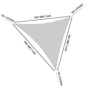 Tenda Parasole Triangolare 16 X 16 X 16 Caffè+Bianco - Copertura Esterna per Protezione Solare Ottimale - Product Image 6