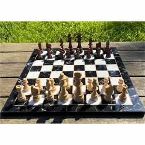 Jeu d'échecs pliable en bois de qualité supérieure, personnalisable, vente en gros, portable, avec plateau magnétique et rangement, pour adultes et enfants - Product Image 3