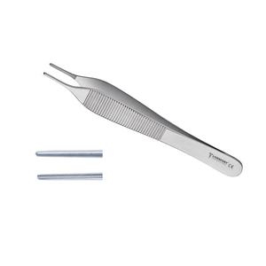 Pinzas Adson-DeBakey de 2 mm con puntas atraumáticas de 12 cm, micropinzas para cirugía plástica facial, instrumentos quirúrgicos de acero inoxidable con certificación CE - Product Image 1