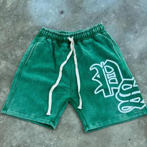 Shorts de Mezclilla Azul Claro con Cordón Blanco y Logotipo Estampado, Ropa Casual de Verano Ecológica e Impermeable - Product Image 6
