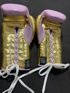 Gants de boxe professionnels No Boxing No Life en cuir de vache véritable pour l'entraînement et le combat, MOQ 1 paire - Product Image 5