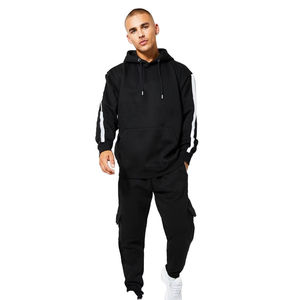 Ensemble de survêtement d'hiver personnalisé 2026 de haute qualité – Hoodie respirant et pantalon de jogging décontracté en polaire unie unisexe - Product Image 1