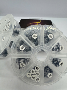ขนตาปลอมแบบพัดสำเร็จรูป 3D-20D Mega Volume ใยสังเคราะห์ สีดำด้าน CC DD L M Curl ความยาวผสม ขายส่ง - Product Image 6