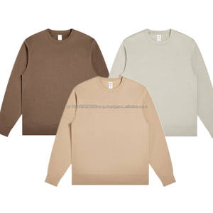 Sweat-shirt décontracté en molleton uni à col rond pour homme, femme et unisexe, avec logo OEM personnalisé - Product Image 6
