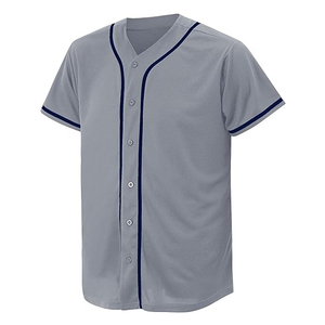 เสื้อเบสบอลแขนสั้นขายส่ง ระบายอากาศได้ดี ชุดยูนิฟอร์มเบสบอล ออกแบบชื่อได้ตามต้องการ - Product Image 1