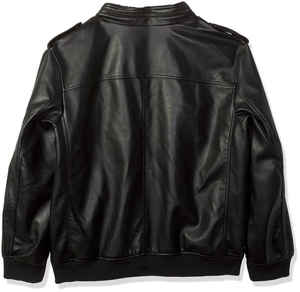 Chaqueta de Motociclista de Cuero Genuino para Hombre, Cuello Camisero, Cierre de Cremallera, Color Sólido, Estilo Biker, Abrigo de Otoño - Product Image 3
