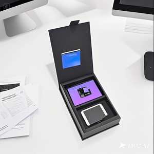 Caja Plegable de Papel Ecológico de Lujo Portátil Personalizada para Productos Electrónicos, Cargador Inalámbrico para Teléfono Móvil - Product Image 5