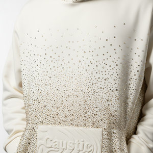 เสื้อฮู้ดดี้ทรงบ็อกซี่ประดับคริสตัลแบบกำหนดเองสำหรับผู้ชาย ผ้าเฟรนช์เทอร์รี่ 500gsm สตรีทแวร์ทรงโอเวอร์ไซส์ ล้างสีแบบแอซิด หนัก ทนทาน สวมหัว แบบ ODM - Product Image 2