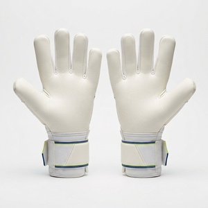 Blue And Yellow Football Goalkeeper Gloves <b>Full</b> Finger Non <b>Slip</b> Breathable Adjustable Wrist Strap Unisex Sports Glove - Product Image 2