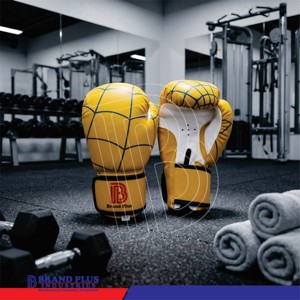 ถุงมือชกมวยหนัง PU คุณภาพพรีเมียมยี่ห้อ Brand Plus พร้อมสายรัดข้อมือปรับได้ ปรับแต่งโลโก้และสีได้สำหรับการฝึกซ้อม แบบพิมพ์ลาย - Product Image 5
