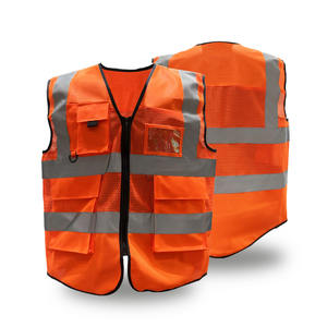 Chaleco de Alta Visibilidad con Cierre para Mujer, Selección de Chaquetas de Seguridad Reflectantes Rosas, Chaleco de Trabajo de Alta Visibilidad - Product Image 1