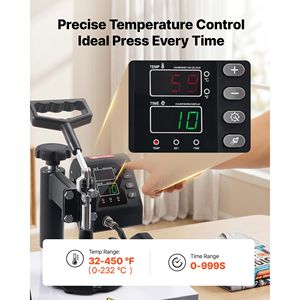 Pressa a Caldo 12 X 10 Pollici con Braccio Girevole per Sublimazione, con Timer e Temperatura Digitali Precisi - Product Image 3