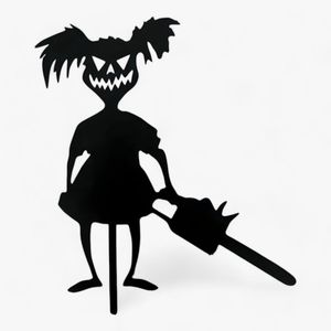 Ornements de jardin élégants en fer pour Halloween, ajoutant une touche spectaculaire aux décorations saisonnières extérieures pour les soirées d'automne - Product Image 1