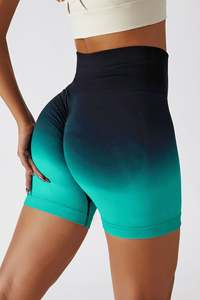 Shorts de sport et de yoga pour femmes, personnalisés, taille haute, anti-transparence, séchage rapide, pour fitness et cyclisme, vente en gros - Product Image 4