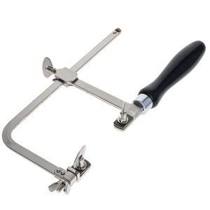 JIPSY Steel Coping Hand Saw Frame with <b>Adjustable</b> Tension Screw 4" Inch <b>Size</b> Wooden Handle for Gemstone Cutting - Product Image 4