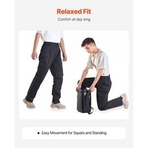 Pantaloni da Lavoro Uomo 9 oz 100% Cotone Ignifugo, Cargo Multitasche, Vita Elastica, Rinforzati Antistrappo con STI - Product Image 3