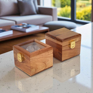 Estuche de Madera para Guardar Relojes con Bandeja para Joyas, Caja Organizadora de Relojes de Madera con Compartimentos para Anillos de AYAANS - Product Image 4