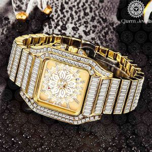 Charm_Jewells Luxury Men Stainless Steel <b>Watch</b> Round Case 43mm Analog Quartz Sapphire Crystal <b>Diamond</b> Bracelet Fashion - Product Image 4