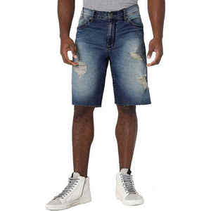 Customized Design Mid Waist Baggy Denim <b>Shorts</b> Casual Wear Acid Washed Men Ripped Denim <b>Shorts</b> for Men - Product Image 2