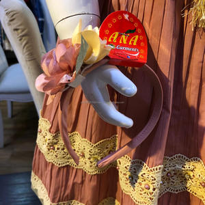 Vestido Formal de Primavera para Bebé Niña, Modelo Sequence Koti Bamboo Crush Fancy Frock, con Diadema Elegante - Product Image 6