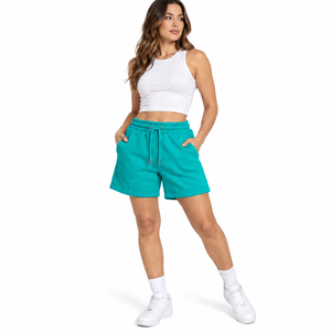 custom <b>brown</b> <b>shorts</b> cotton french terry sweat <b>shorts</b> blank casual jogger high waist gym <b>short</b> knee length loose fit oem - Product Image 3