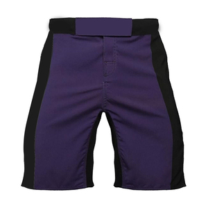 <b>Men</b> MMA <b>Shorts</b> Purple <b>Black</b> Color Blocked Regular Fit Sports Training Workout MMA <b>Shorts</b> Training Grappling Kickboxing <b>Shorts</b> - Product Image 1
