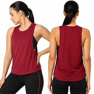 Women's Yoga Exercise Tank <b>Top</b> Fitness Wear Yoga Vest Ladies Customized Sportswear Stringer Women's Workout Tank <b>Top</b> - Product Image 1