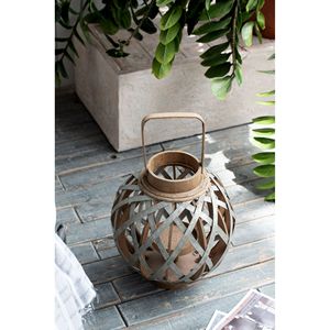 Lanterna Decorativa in Legno con Manico per Interni ed Esterni, per Casa, Giardino e Matrimoni, Portacandele e Contenitori in Legno di Qualità - Product Image 5