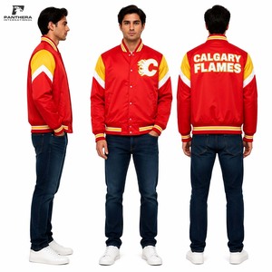 Veste de club de baseball personnalisée, finition satinée avec broderie de logo haut de gamme, fabricant de vêtements en gros - Product Image 2