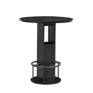 Set di Mobili da Bar Compatto in 3 Pezzi: Tavolo Rotondo da 80 cm con 2 Sgabelli e Poggiapiedi ad Anello in Metallo - Product Image 2