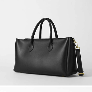 Sac fourre-tout en cuir véritable de haute qualité |   Mode féminine au design minimaliste, ouvert/fermé par fermeture éclair |   Couleurs et tailles personnalisables - Product Image 2