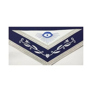 Tablier maçonnique en gros personnalisé avec emblème de loge brodé, pour cérémonie, réglable et personnalisable - Product Image 2