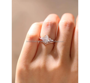 Joyería de Diamantes de Oro de Lujo de 10K/14K/18K |   Anillos, Collares y Pendientes de Oro Fino Personalizados, Diamantes Naturales Certificados para Bodas - Product Image 3