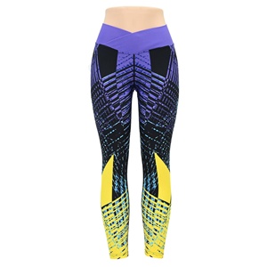 Blaze Fight Wear Leggings Fabrication Meilleurs Collants De Yoga Workout Femmes Leggings Brillants Sans Couture Taille Élastique Yoga Leggings - Product Image 2